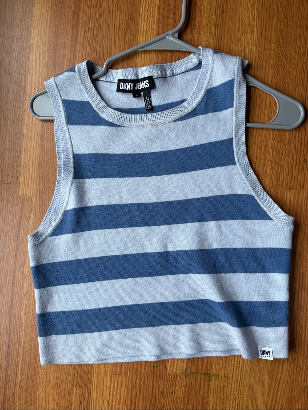 DKNY Striped Blue & Light Blue Kids Tank